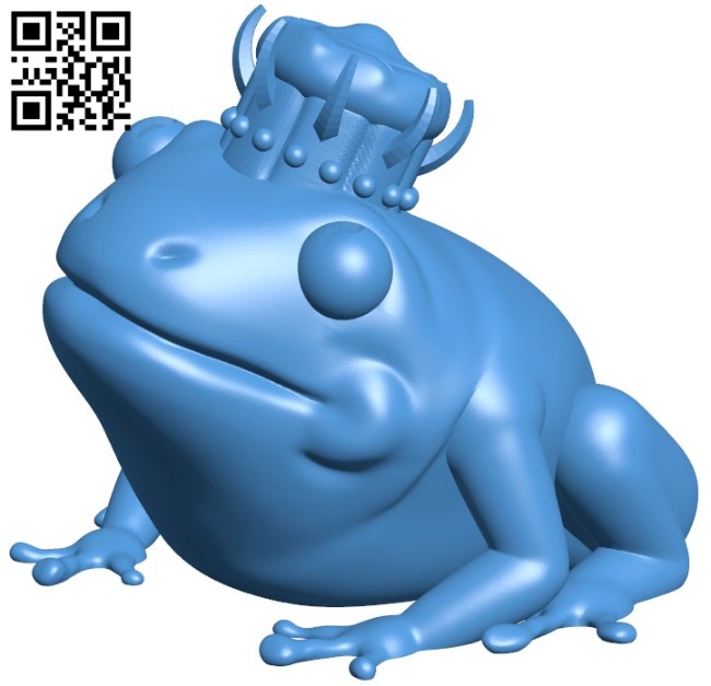 Frog king B006151 download free stl files 3d model for 3d printer and CNC carving