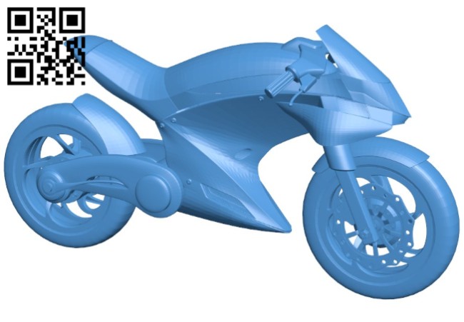 Futuristic Bike B006152 download free stl files 3d model for 3d printer and CNC carving