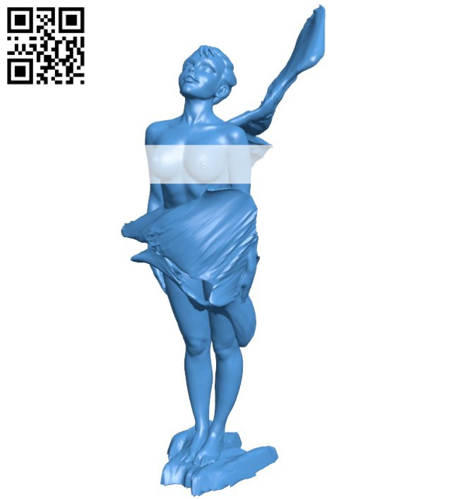 Girl on fire B006278 download free stl files 3d model for 3d printer and CNC carving
