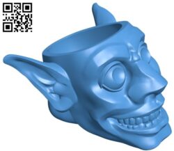 Goblin Potted B006019 download free stl files 3d model for 3d printer and CNC carving
