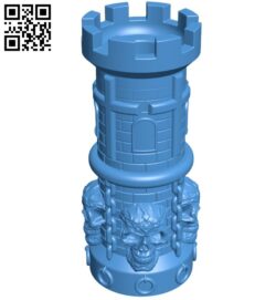 Goth tower candlestick B006124 download free stl files 3d model for 3d printer and CNC carving