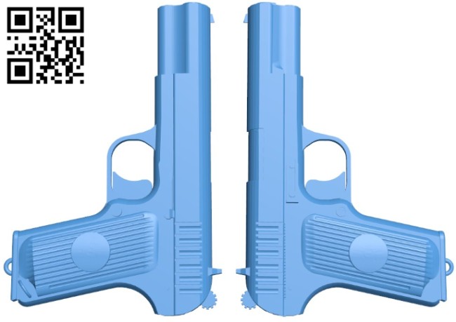 Gun TT-33 A004196 download free stl files 3d model for CNC wood carving