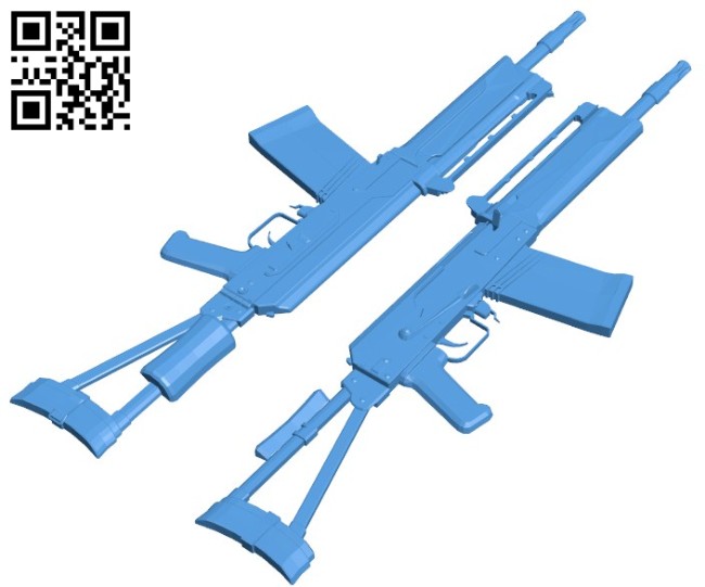 Gun saiga A004195 download free stl files 3d model for CNC wood carving