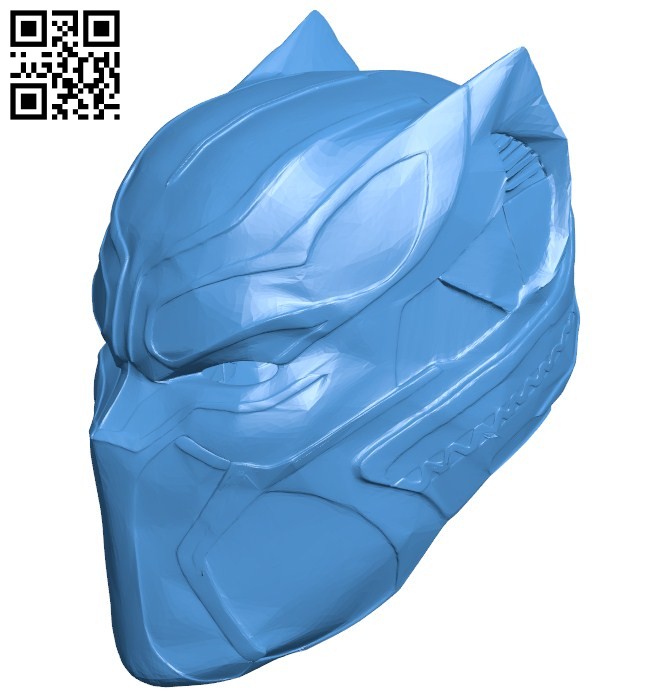 Helmet black panther B006173 download free stl files 3d model for 3d printer and CNC carving