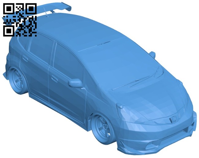 Honda Jazz car B005897 download free stl files 3d model for 3d printer and CNC carving