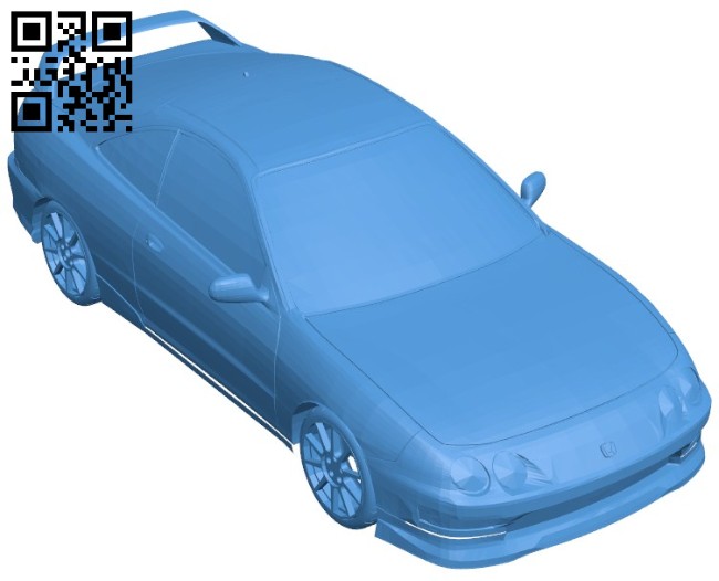 Honda integra car B005898 download free stl files 3d model for 3d printer and CNC carving