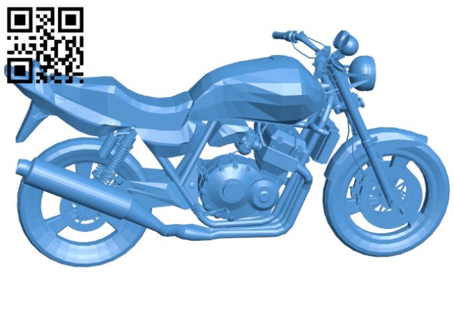 Honda motorbike B005821 download free stl files 3d model for 3d printer and CNC carving