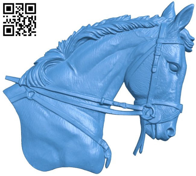 Horse head A004235 download free stl files 3d model for CNC wood carving