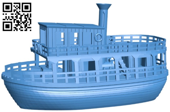 Jungle ship B006254 download free stl files 3d model for 3d printer and CNC carving