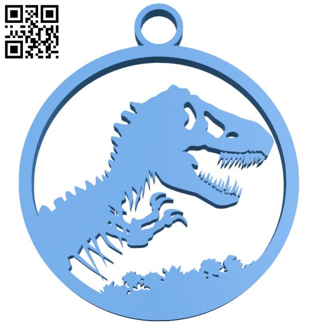 Jurassic park keychain B006296 download free stl files 3d model for 3d printer and CNC carving
