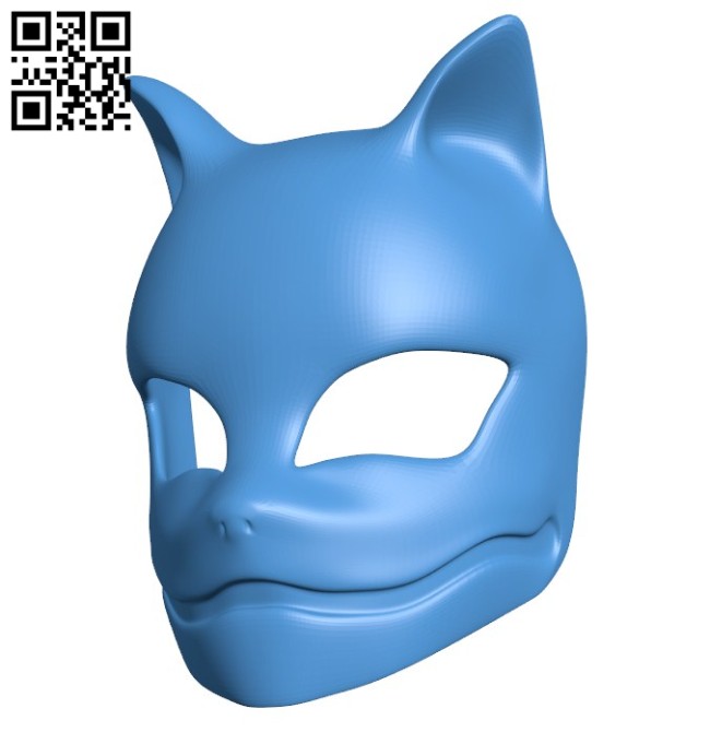 STL file Kitsune Cat Mask 🐱・3D printable design to download・Cults