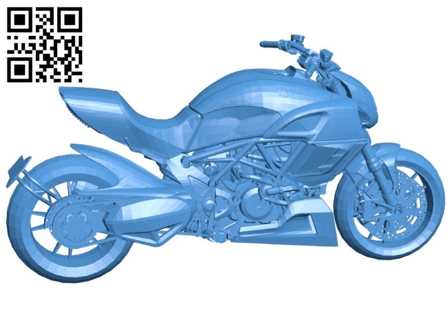 Large displacement motorcycle B006037 download free stl files 3d model for 3d printer and CNC carving