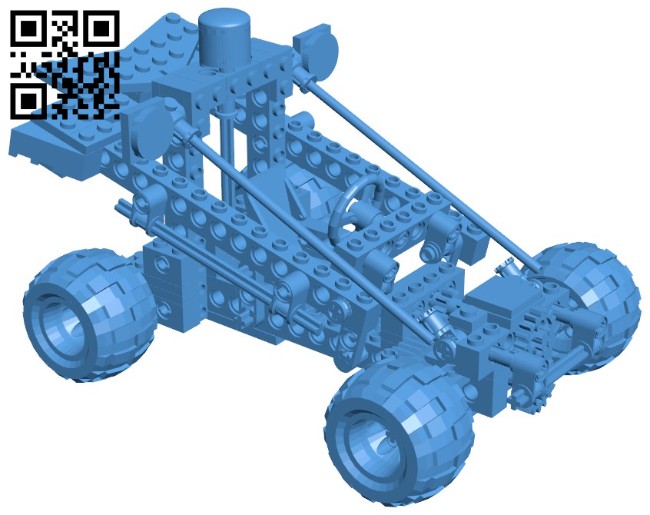 Lego police car B006290 download free stl files 3d model for 3d printer and CNC carving