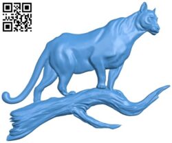 Leopard on a branch A004320 download free stl files 3d model for CNC wood carving