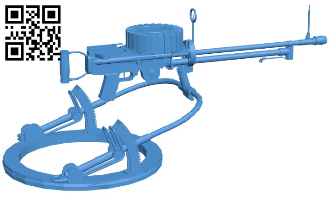 Lewis machine gun B006046 download free stl files 3d model for 3d printer and CNC carving