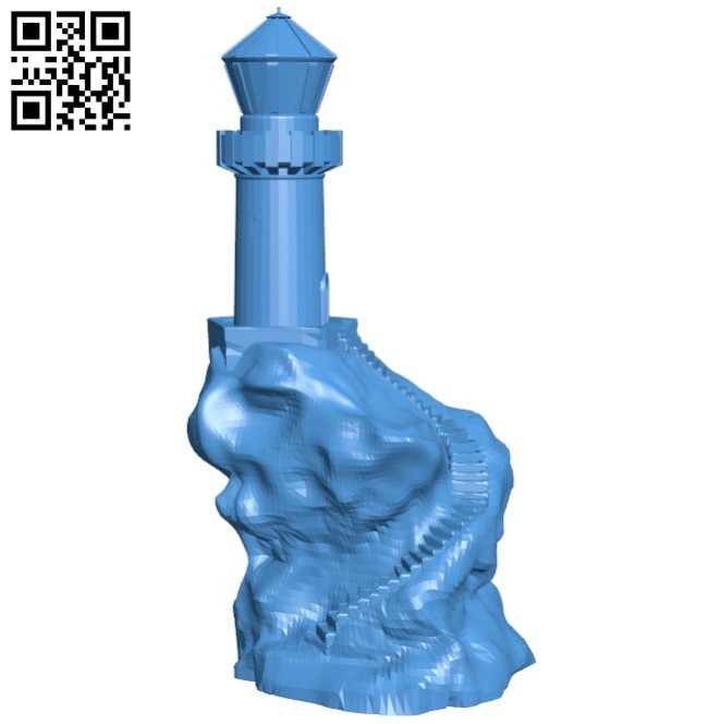 Light house on the hill B005847 download free stl files 3d model for 3d printer and CNC carving