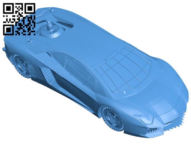 Mad max lamborghini B006295 download free stl files 3d model for 3d printer and CNC carving