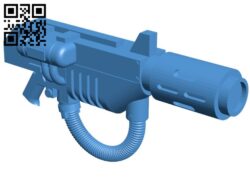 Meltagun 40k – gun B006012 download free stl files 3d model for 3d printer and CNC carving