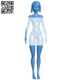 Miss Anime B005883 download free stl files 3d model for 3d printer and CNC carving