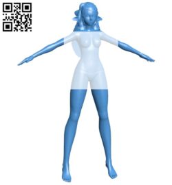 Miss Ertheia B006025 download free stl files 3d model for 3d printer and CNC carving