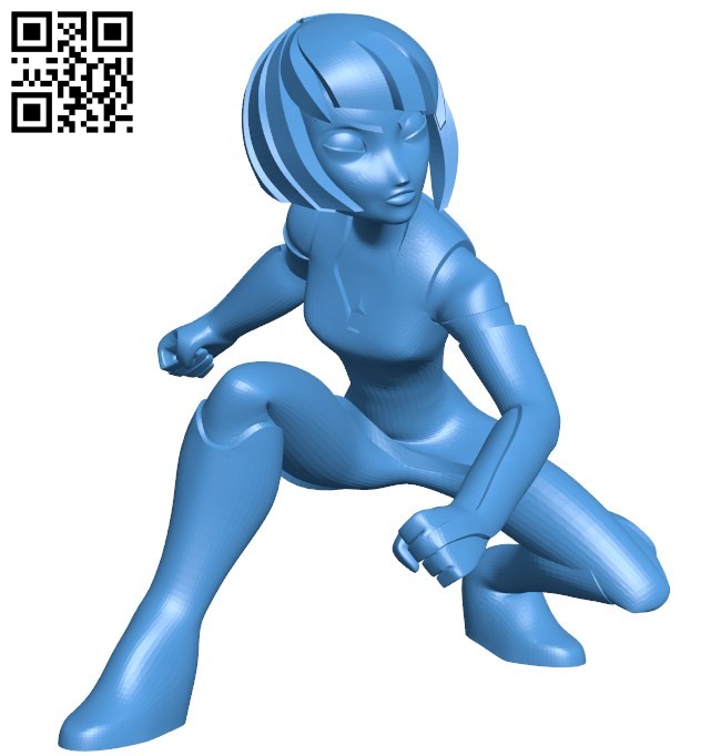 Miss Quorra thinbrows B006045 download free stl files 3d model for 3d printer and CNC carving