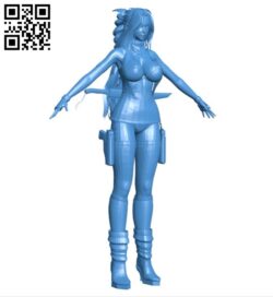 Miss mizuki B006023 download free stl files 3d model for 3d printer and CNC carving