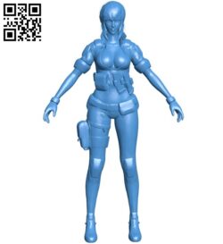 Miss motoko kusanagi B005939 download free stl files 3d model for 3d printer and CNC carving