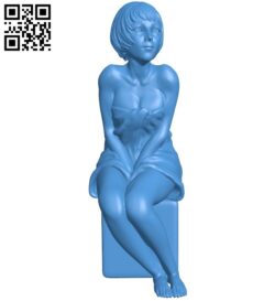 Morning girl B006064 download free stl files 3d model for 3d printer and CNC carving