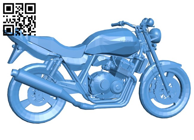 Motorcycle Honda CB 400 B006157 download free stl files 3d model for 3d printer and CNC carving
