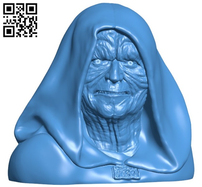 Mr Darth Sidious B006041 download free stl files 3d model for 3d printer and CNC carving