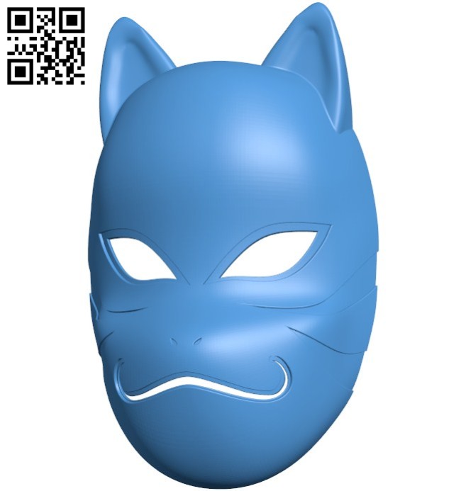 Naruto Kakashi Anbu Mask B005954 download free stl files 3d model for 3d printer and CNC carving