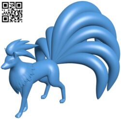 Ninetales pokemon B006279 download free stl files 3d model for 3d printer and CNC carving