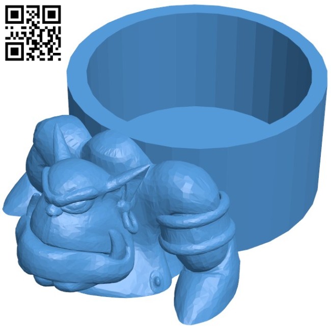 Orc mug B006120 download free stl files 3d model for 3d printer and CNC carving
