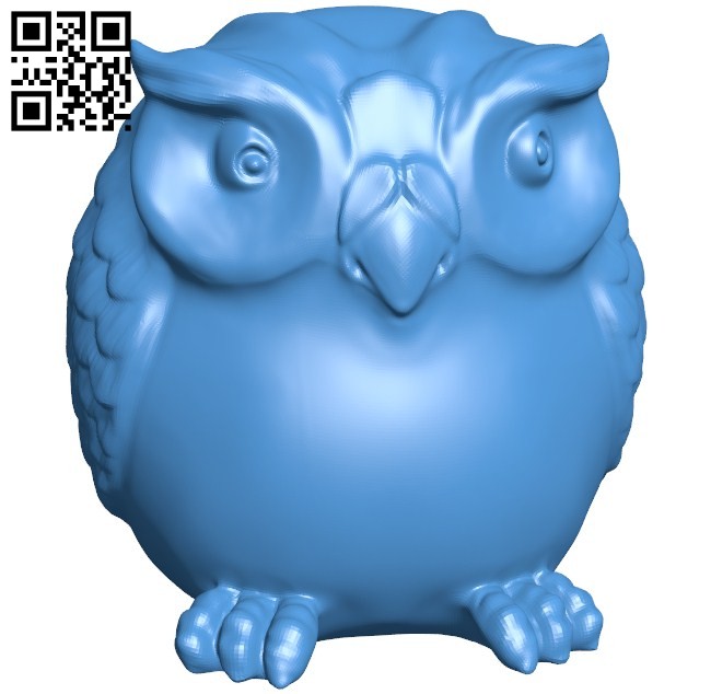Owl B005946 download free stl files 3d model for 3d printer and CNC carving