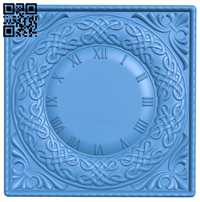 Pattern Wall clock A004244 download free stl files 3d model for CNC wood carving