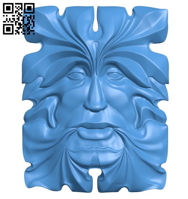Pattern of the face A004363 download free stl files 3d model for CNC wood carving