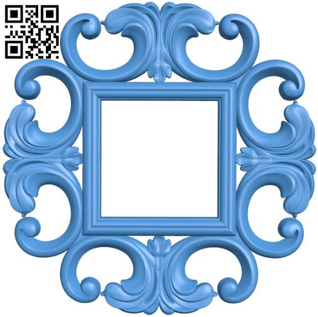 Picture frame or mirror A004239 download free stl files 3d model for CNC wood carving