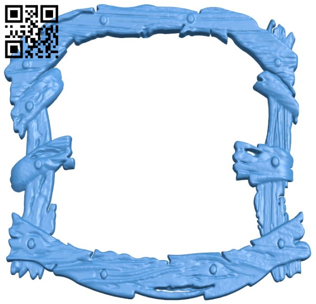 Picture frame or mirror A004321 download free stl files 3d model for CNC wood carving