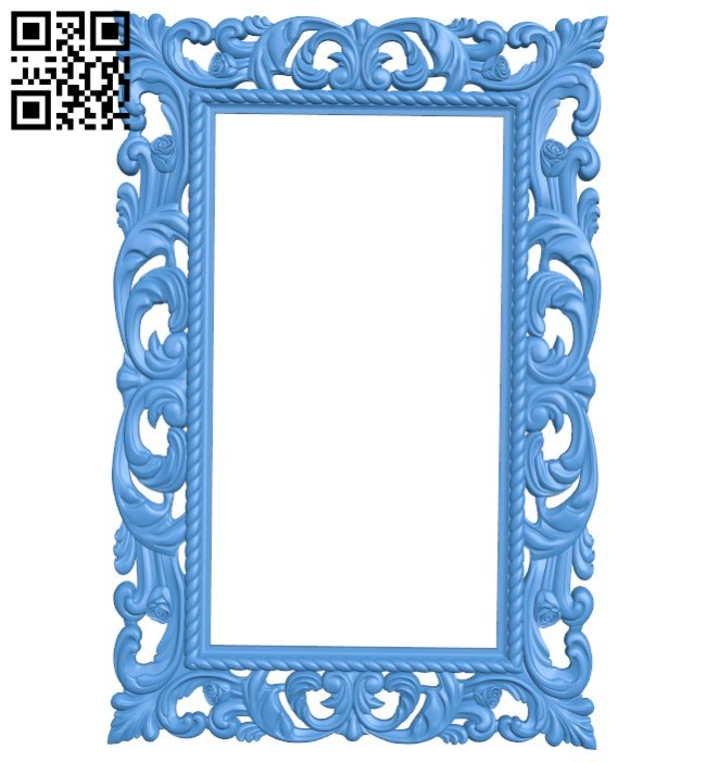 Picture frame or mirror A004350 download free stl files 3d model for CNC wood carving