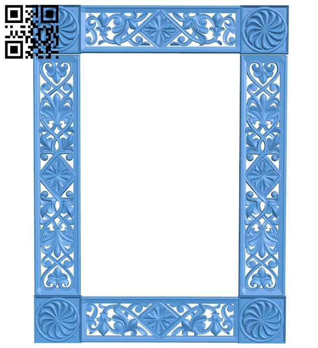 Picture frame or mirror A004364 download free stl files 3d model for CNC wood carving