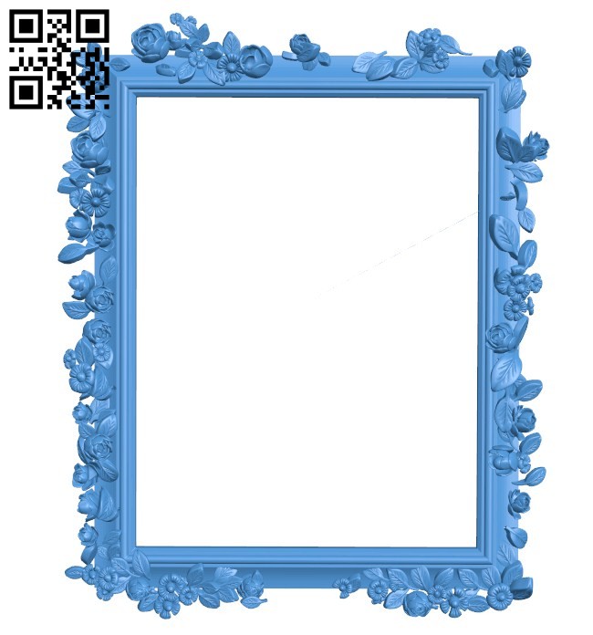 Picture frame or mirror A004366 download free stl files 3d model for CNC wood carving