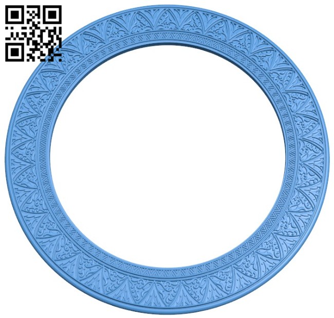 Picture frame or mirror circular A004296 download free stl files 3d model for CNC wood carving