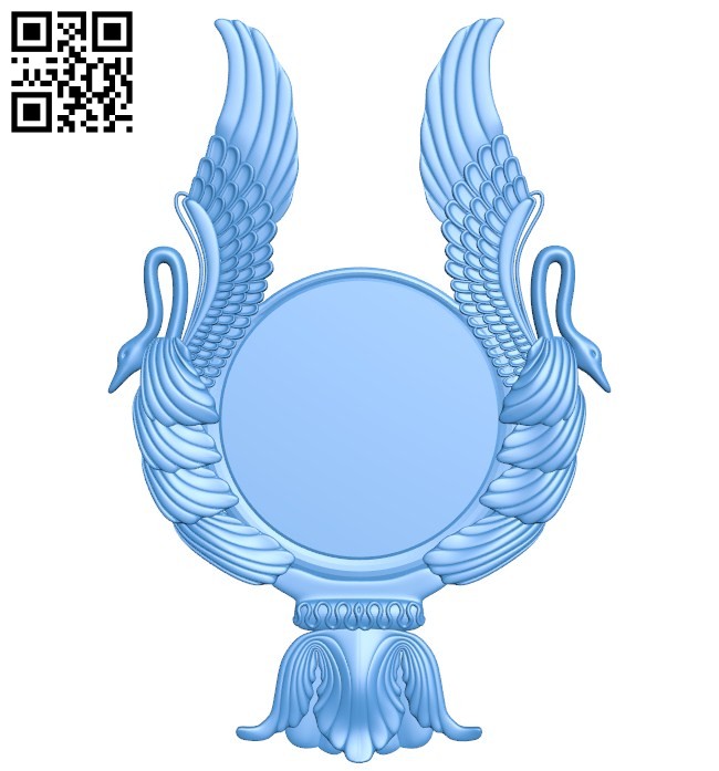 Picture frame or mirror - wings A004352 download free stl files 3d model for CNC wood carving