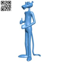 Pink panther B005980 download free stl files 3d model for 3d printer and CNC carving