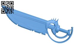 Pirate sword B005988 download free stl files 3d model for 3d printer and CNC carving
