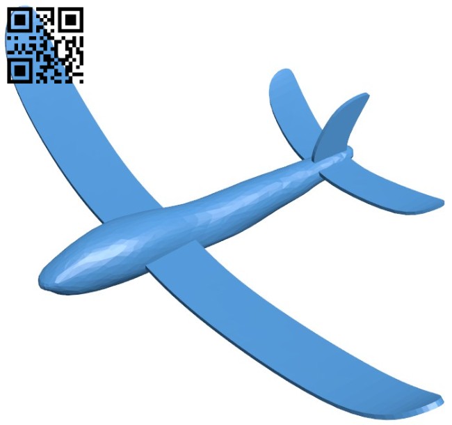 Planes simple glider B005992 download free stl files 3d model for 3d printer and CNC carving