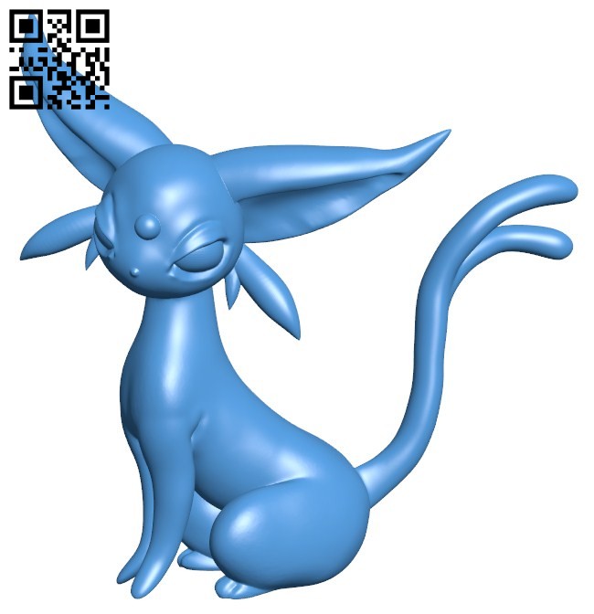 Pokemon Espeon B006040 download free stl files 3d model for 3d printer and CNC carving