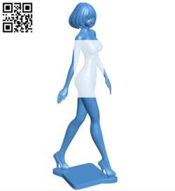 Pretty girl B006258 download free stl files 3d model for 3d printer and CNC carving