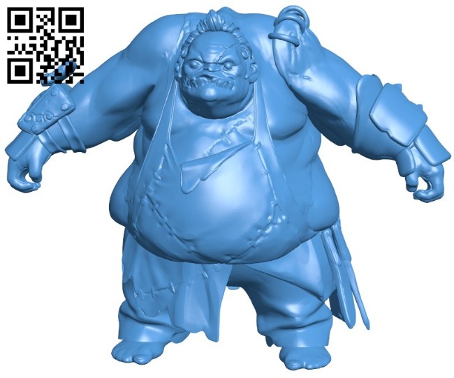 Pudge in the game dota 2 B005932 download free stl files 3d model for 3d printer and CNC carving