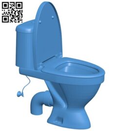 Realistic toilet B006026 download free stl files 3d model for 3d printer and CNC carving